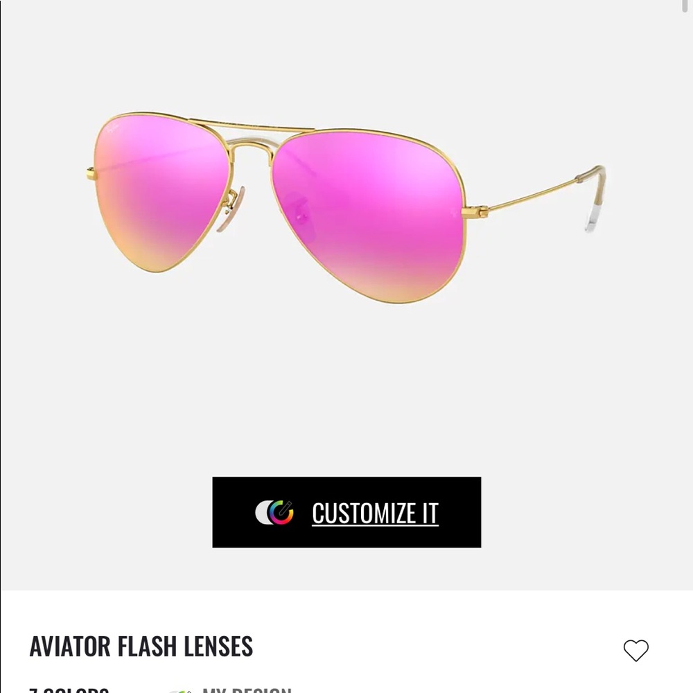 Womens Aviator Flash Lenses - Cyclamen Mirror Pink